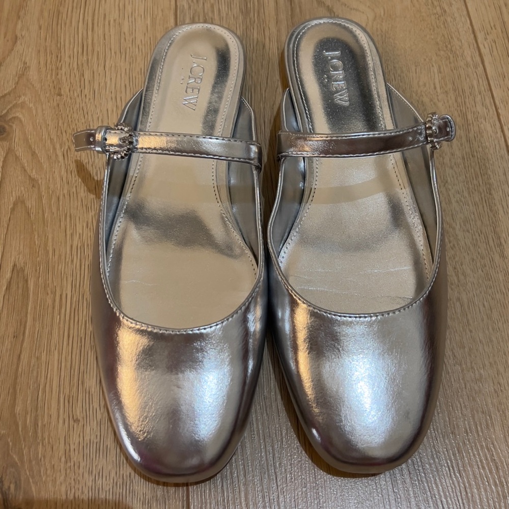 J. Crew Factory Silver Flats